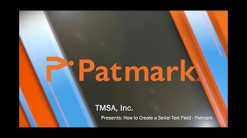 How to create a Serial Text field with Patmark Windows Based Software.