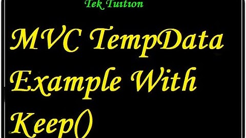 MVC TempData Example With Keep()