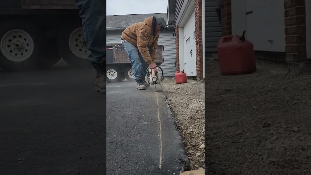 CUTTING ASPHALT 