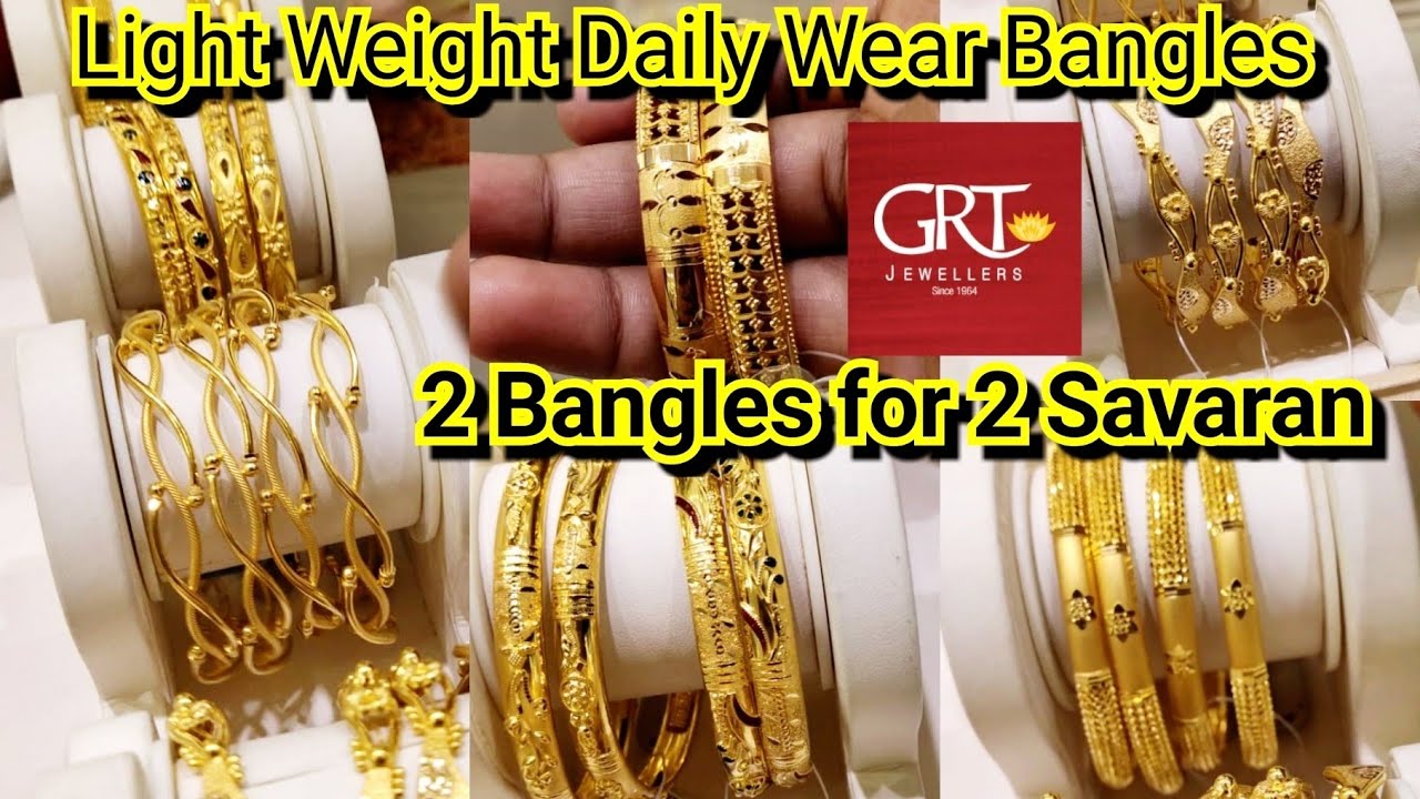 GRT Gold Kada Bangles | Gold Fancy Bangles 12Grams To 40 Grams | New Gold  Bangles Designs - YouTube