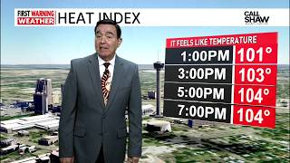 HOT AND DRY weather continues; HEAT INDEX closing in on 110