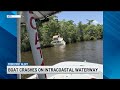 Boat crash causes small fuel spill on Intracoastal Waterway