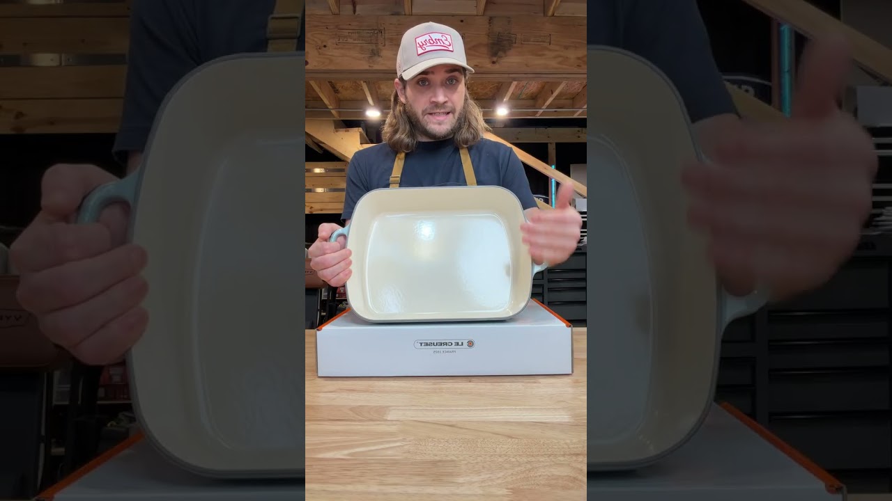Le Creuset 5.25-qt Rectangular Roaster #lecreuset #castironcooking #roaster #qvc