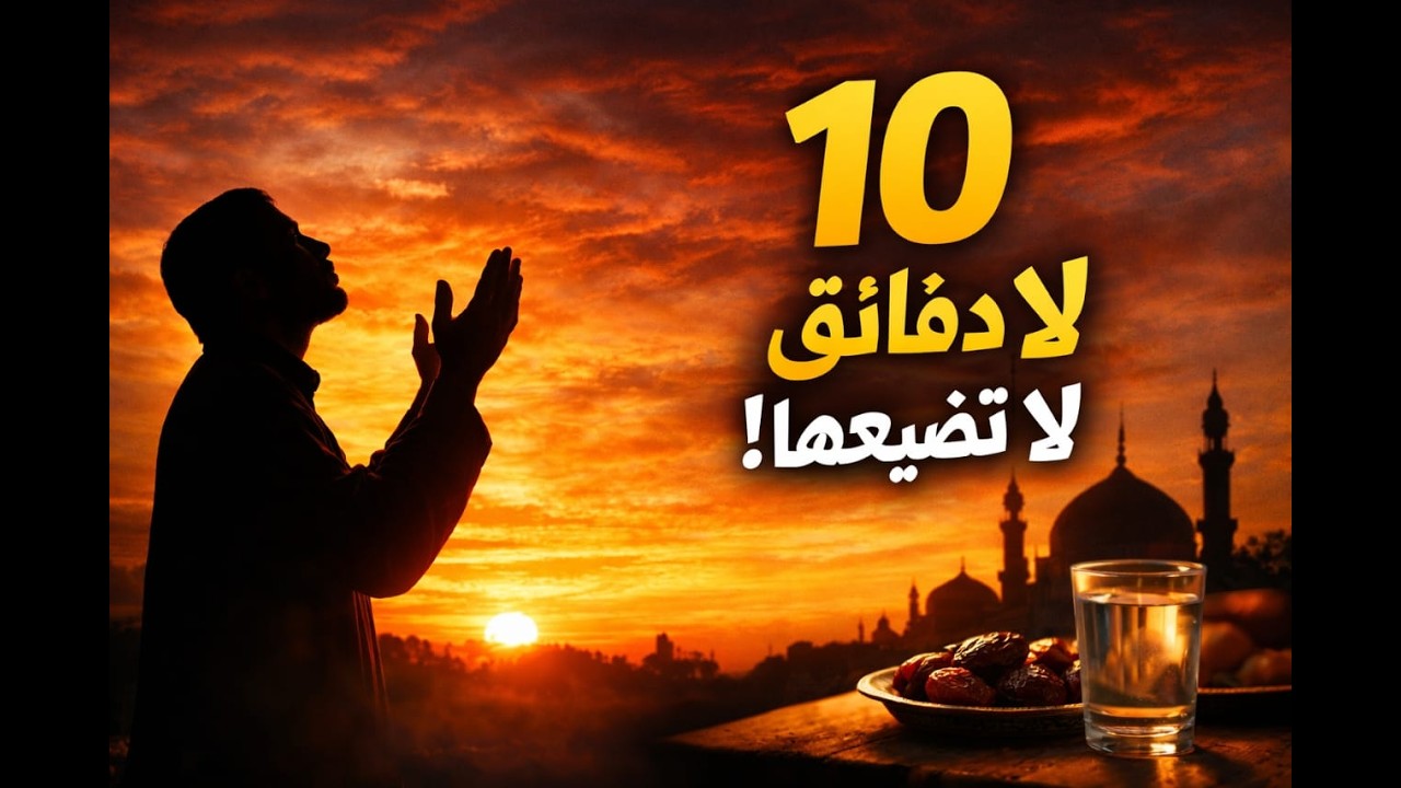 دعوة لا تُرَد قبل الإفطار 🌙 | أسرار أخطر 10 دقائق في رمضان