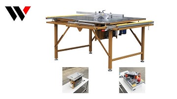 WFSEN mini small cutting table saw with edge bander banding machine
