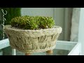 마끈 DIY 바구니 [봄을 기다리며!] 다육이 심어주기, 플라스틱 재활용 : DIY basket with Jute Rope & Plastic Recycling