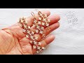 ⚜️Royal Wedding Jewelry/Pearls & Crystals/Bracelet/Choker&Earrings/Pulsera&Aretes Tutorial diy(0571)