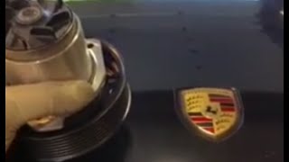 How to change a water pump on Porsche Cayenne. 2013 .3.6 engine