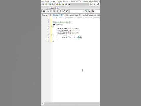 C program to sort an array in an ascending order - YouTube