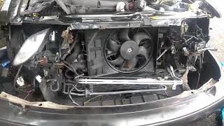 2000 SAAB 93 COUPE radiator replacement.
