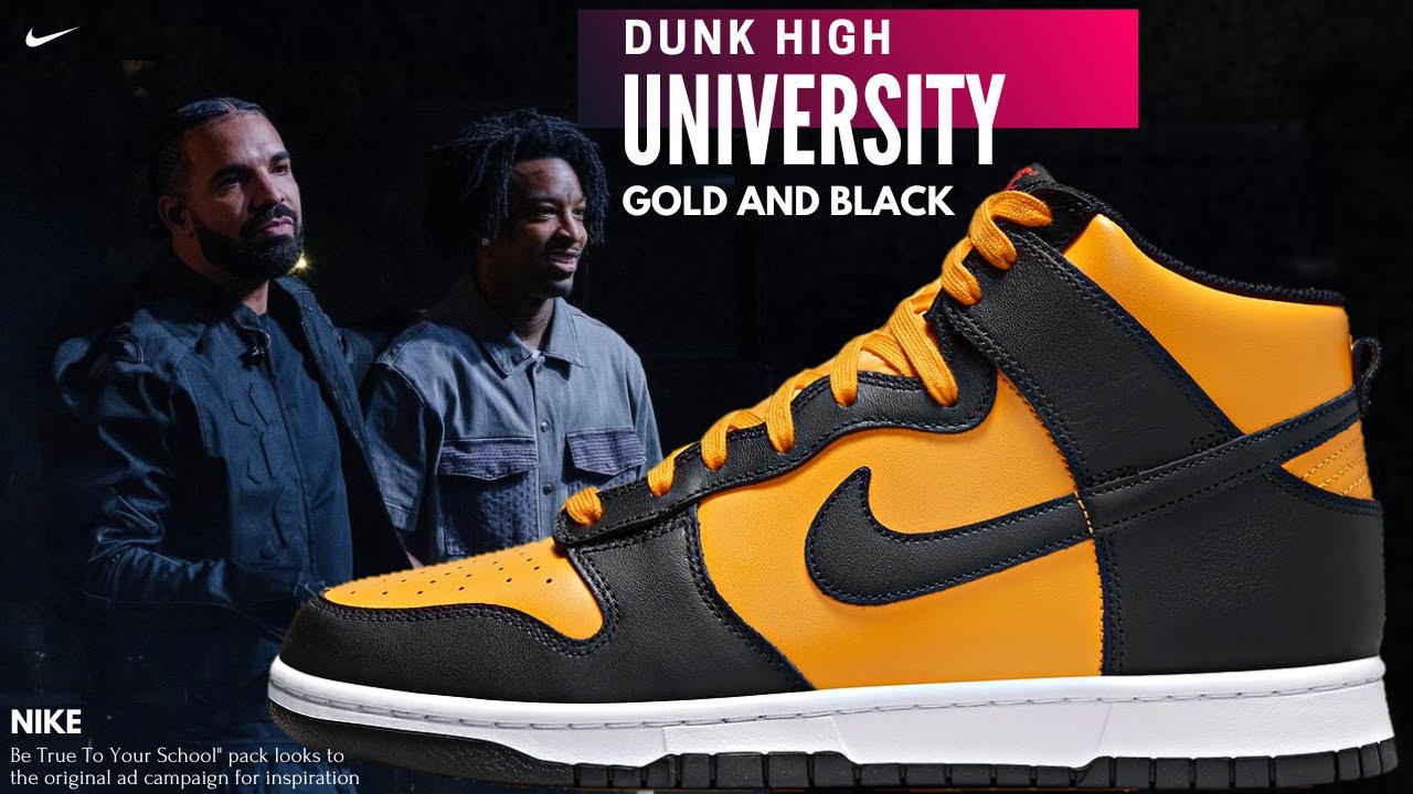 Dunk High University Gold and Black|Nike Dunk High Bruce Lee|Nike Dunk High  University Gold Black