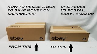 How to resize a box for shipping to save money on postage usps ups fedex ebay amazon eCommerce
