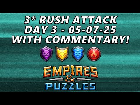 Raid Tournament Day 3 With Commentary - 3* Rush Attack - No Green
