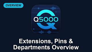 Q5000 Extensions, PINs & Departments Overview