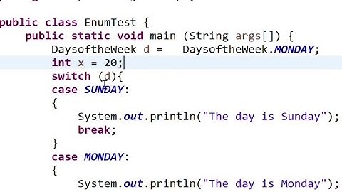 Enum in Switch Case | How to use Java Enum in switch statement | Java Basics 78