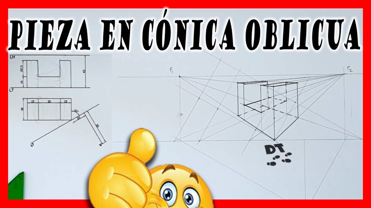 ❤️‍🔥 Figura en perspectiva cónica oblicua 2 puntos de fuga | Pieza 01
