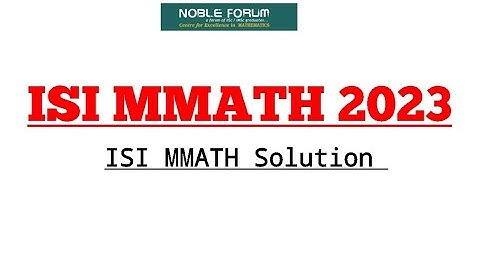 ISI M.MATH SOLUTION | Continuity and Limits at Infinity | NobleForum India