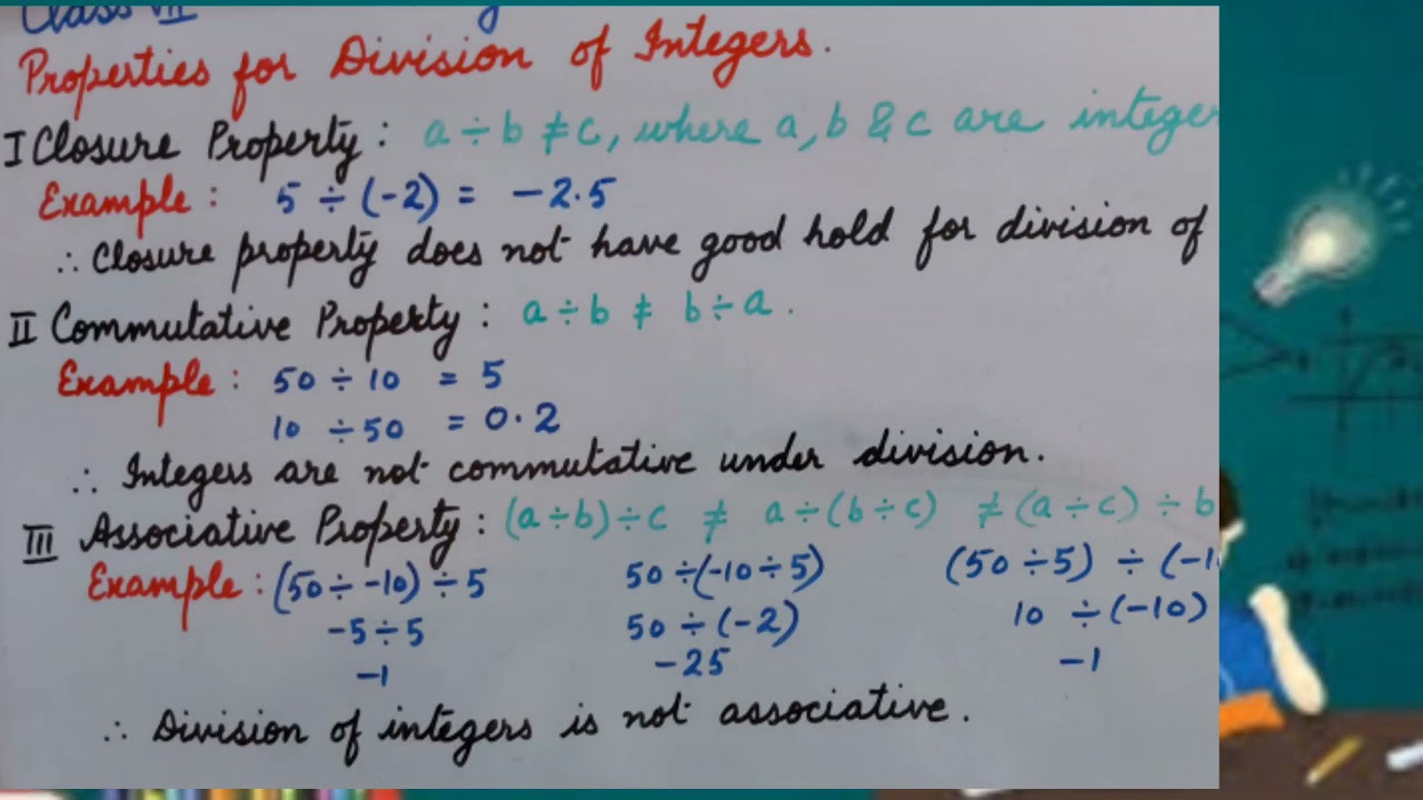 maths assignment for class 7 integers