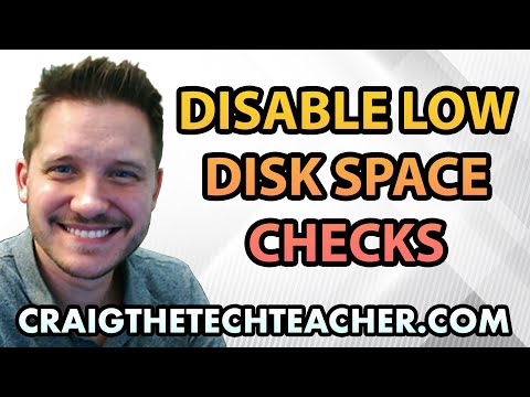 How To Stop Low Disk Space Warning Vista