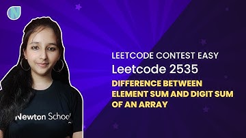 Leetcode 2535 || Difference Between Element Sum and Digit Sum of an Array|| Leetcode Contest Easy