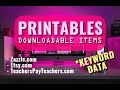 Keyword Research for Etsy Printables, from Teachers Pay Teachers & Zazzle