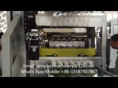Automatic Plastic Water Glass Making Machine with Robot Stacker - YouTube