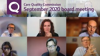 CQC Board meeting - September 2020