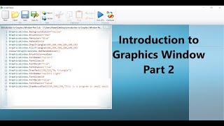 Famous Introduction to Graphics Window-Part 2 Profile
