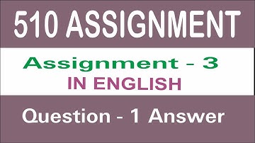 Nios Deled 510 Assignment - 3 Question 1 Answer in English