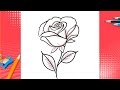 How To Draw A Rose 🌹, Step By Step - Easy