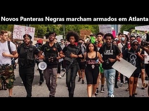 Novos Panteras Negras marcham armados em Atlanta, na Geórgia, EUA