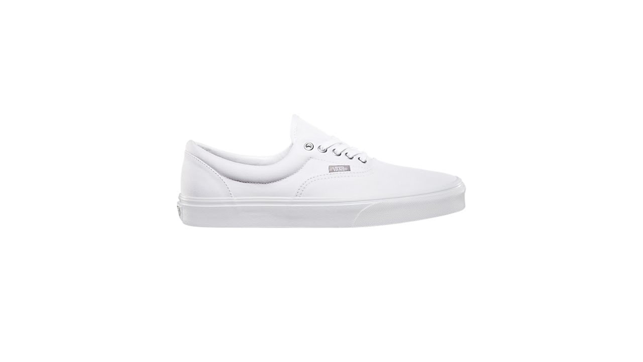 vans era white canvas