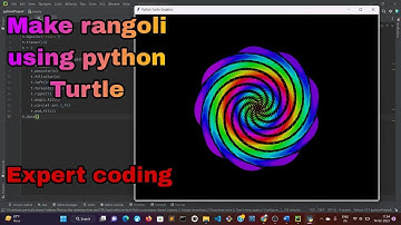 Make Rangoli using python Turtle 2023 || rangoli from python turtle || @expertcoding3624