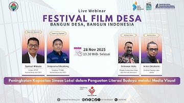 Webinar Peningkatan Kapasitas Sineas Lokal dalam Penguatan Literasi Budaya melalui Media Visual