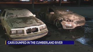 Cars dumped in the Cumberland River
