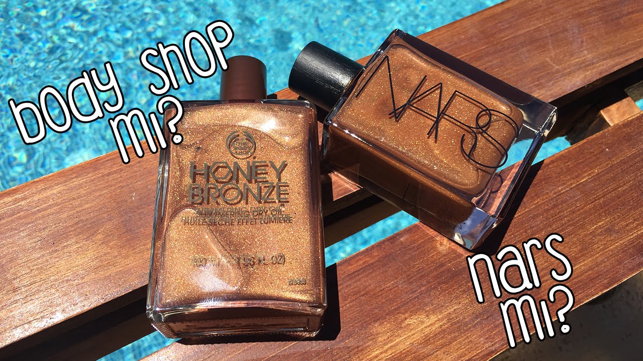 Karşılaştırma Nars Monoi Body Glow x the Body Shop Honey Bronze