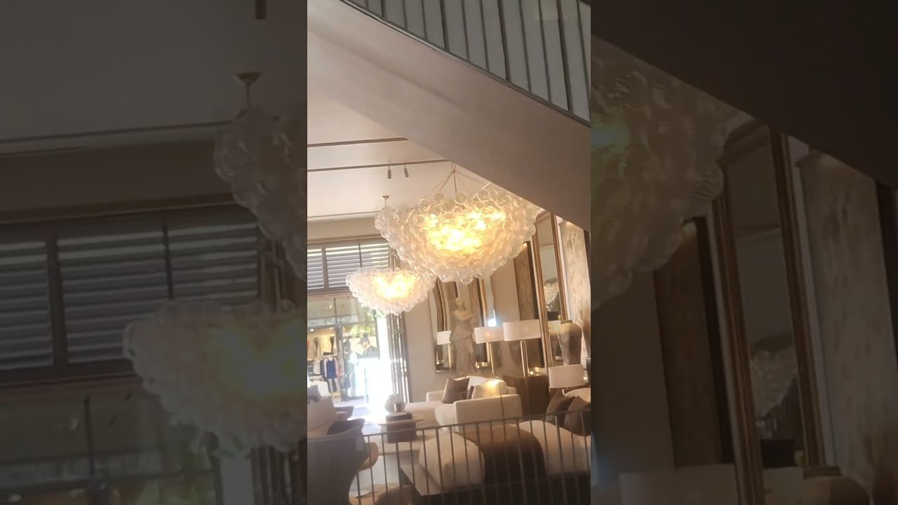 Chandeliers Inside The Second Floor Of RH Gallery Building Fashion Island Newport Beach 3 21 2025 