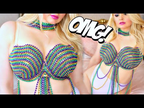 DIY Fantasy Bra for a Full Bust, Mardi Gras 2020