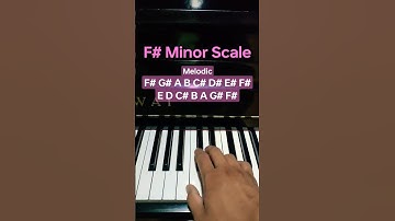 F Sharp minor (Melodic) scale - Piano Tutorial