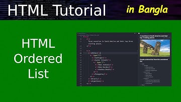 HTML ORDERED LIST tutorial in Bangla