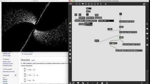 Lorenz Attractor tutorial in Max/MSP/Jitter