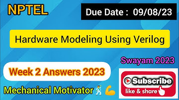 Hardware Modeling Using Verilog | Week 2 Quiz | Assignment 2 Solution | NPTEL | SWAYAM 2023