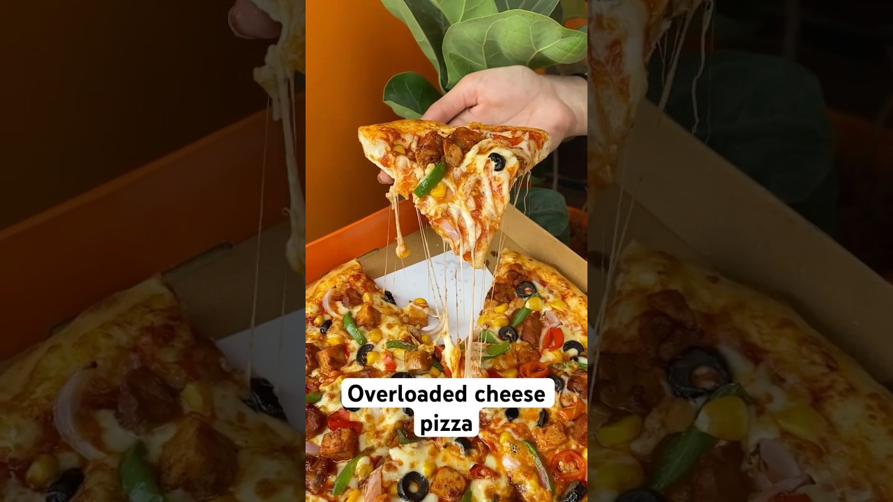 Overloaded cheese pizza 