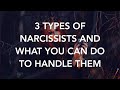 3 Types of Narcissist  and What You Can Do  to Handle Them.