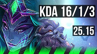BEL'VETH vs TRUNDLE (JGL) | 16/1/3, Legendary | EUW Master | 25.15