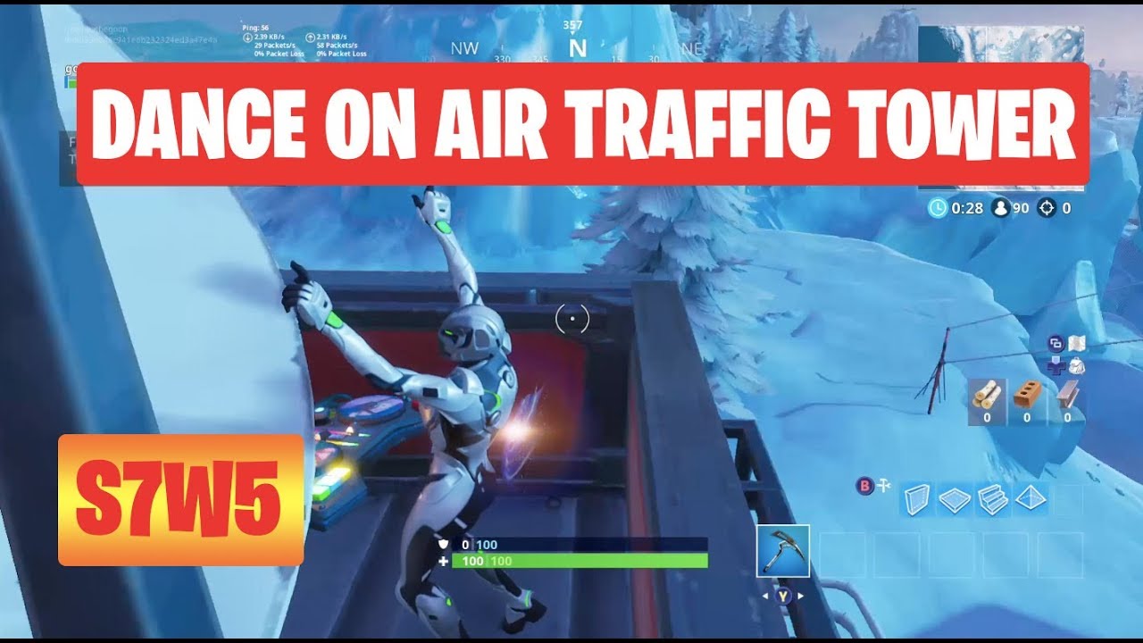 dance on top of a air traffic control tower season 7 week 5 fortnite battle royale - traffic control tower fortnite
