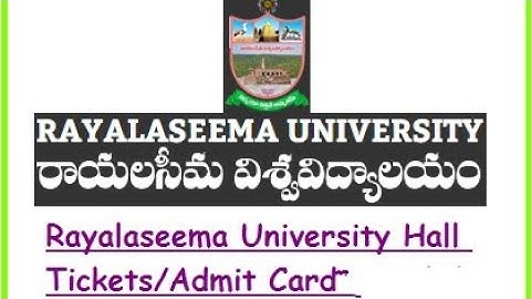 #degree Rayalaseema University Hall tickets released 2023 #update #important #university #ruk