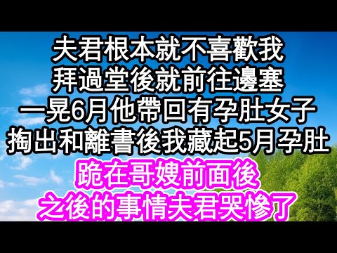 夫君根本就不喜歡我，拜過堂後就前往邊塞，一晃6月他帶回有孕肚女子，掏出和離書後我藏起5月孕肚，跪在哥嫂前面後，之後的事情夫君哭慘了| #為人處世#生活經驗#情感故事#養老#退休