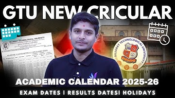 Academic Calendar for Odd Sem 2025| GTU Winter 2025 Exam