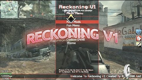 [PS3] Reckoning V1 MW3 Non Host Mod Menu [1.24]